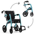 Rollz Motion – Rollator en Rolstoel in Eén - Blauw M, Diversen, Ophalen of Verzenden, Nieuw