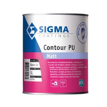 Sigma S2U / Contour PU Mat - 1 liter - WIT, Doe-het-zelf en Verbouw, Verf, Beits en Lak, Verzenden, Nieuw