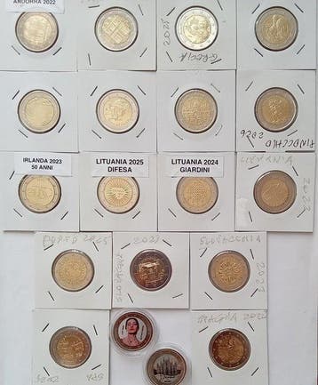 Europa. 2 Euro 2004/2026 (19 coins incl. 2 coins colored by