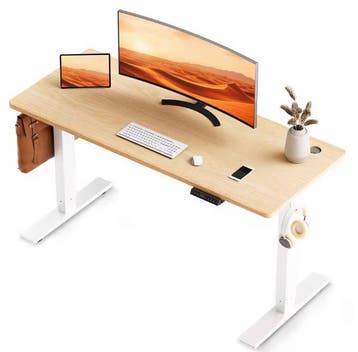 Verstelbaar zit-sta bureau 110×60 cm met USB en geheugen, Huis en Inrichting, Verzenden, Nieuw