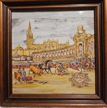 Tegel - 1940-1950 - Spaans tegeltableau, Antiek en Kunst