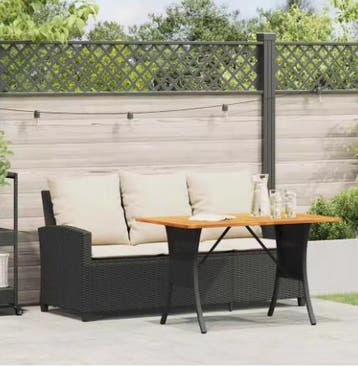 3-zits Tuinbankset met Tafel – Hars, Acaciahout, Kussens, Verzenden, Nieuw