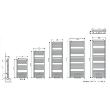 Elektrische Radiator met Blower Vasco Iris HD-EL-BL 60x188, Ophalen of Verzenden, Nieuw