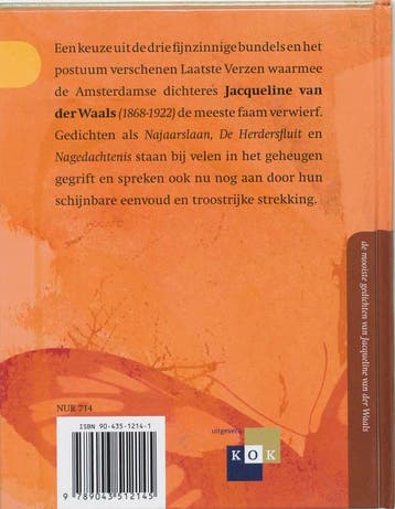 De mooiste gedichten van Jacqueline van der Waals, Verzenden, Zo goed als nieuw, J. van der Waals