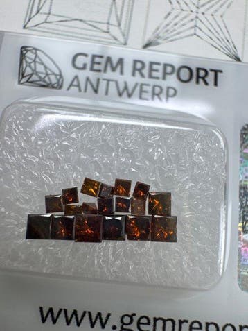 Zonder minimumprijs - 18 pcs Diamant (Kleurbehandeld) - 0.78, Sieraden, Tassen en Uiterlijk, Edelstenen, Nieuw