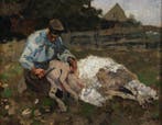 Willem Hendrik van der Nat (1864–1929) - Schapenscheerder