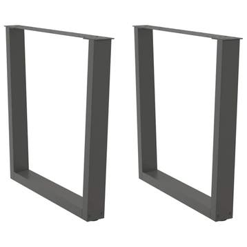vidaXL Eettafelpoten 2 st V-vormig 80x(72-73,3) cm staal, Verzenden, Nieuw