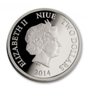 Fiji Schildpad 1 oz 2014, Postzegels en Munten, Munten | Oceanië, Losse munt, Zilver, Verzenden