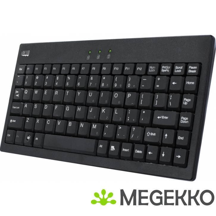 Adesso AKB-110B toetsenbord Zwart, Computers en Software, Toetsenborden, Nieuw, Verzenden