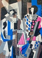 Gino Severni (XX) - Les harlequins, Antiek en Kunst