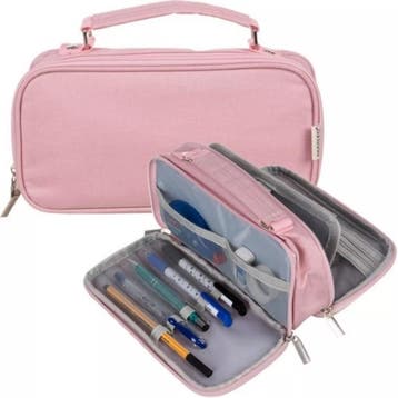 Maaleo Dubbel Uitschuifbare Etui - Roze - Twee Vakken en..., Ophalen of Verzenden, Nieuw