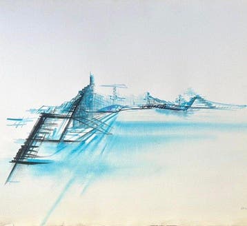 Jean Pierre Collin (1935-2025) - Grand Paysage Industriel -, Antiek en Kunst