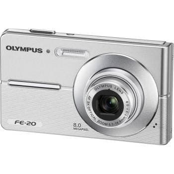 Olympus FE-20 Digitale Compact Camera - Zilver (In doos), Verzenden, Zo goed als nieuw