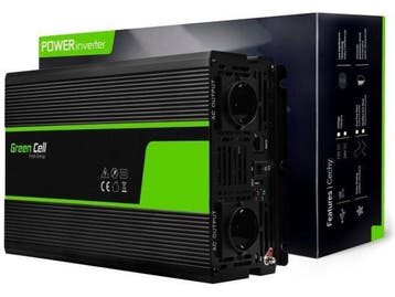 Green Cell INV12 - Omvormer 12V naar 220V - 3000W continu, Verzenden, Zo goed als nieuw