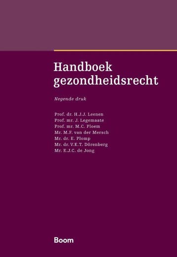 Handboek gezondheidsrecht 9789462127814, Boeken, Verzenden, Zo goed als nieuw