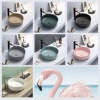 Gekleurde waskommen keramiek rond 39 cm, Ophalen of Verzenden, Nieuw, Steen, Wastafel