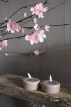 LED waxinelichtjes Jumbo Soft rose set van 2, Ophalen of Verzenden, Nieuw
