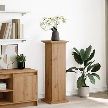 vidaXL Sokkel met opbergruimte 31x30x90 cm hout artisanaal, Verzenden, Nieuw