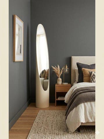 Vloerspiegel- Lipstick - Hout, PVC