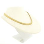 Gouden gematteerde omega schakelcollier (Ketting), Sieraden, Tassen en Uiterlijk, Kettingen, Ophalen of Verzenden, Gebruikt, Overige kleuren