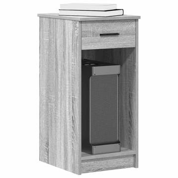 vidaXL Computertorenstandaard met lade 35x45x77 cm grijs, Huis en Inrichting, Verzenden, Nieuw