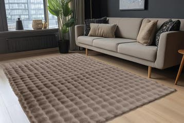 Hoogpolig Vloerkleed | Harmony | Taupe | 200x290 cm, Huis en Inrichting, Stoffering | Tapijten en Kleden, Verzenden, Nieuw