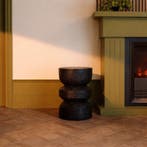 Bijzettafel diabolo - zwart - 30 x 30 x 45 cm, Verzenden, Nieuw