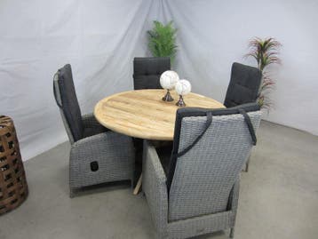 te velde tuinmeubelen ross tuinstoel met malta tuintafel, Nieuw