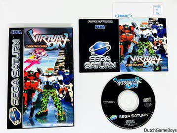 Sega Saturn - Virtual On - Cyber Troopers + Reg. Card, Spelcomputers en Games, Verzenden, Gebruikt