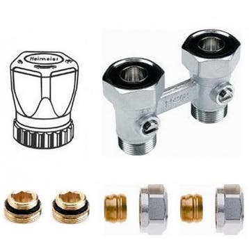 Set recht 15mm knel - handwiel - Radson Intergra, Verzenden, Nieuw