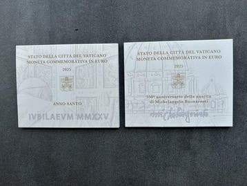 Vaticaan. 2 Euro 2025 Anno Santo + Michelangelo (2