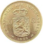 Gouden 10 gulden 1898 P. Pander Wilhelmina (nette kwaliteit), Postzegels en Munten, Munten | Nederland, Verzenden, Goud, Koningin Wilhelmina