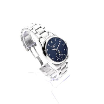 Longines Master Collection Moonphase L2.409.4.97; Autom..., Ophalen of Verzenden, Zo goed als nieuw, Staal, Overige merken
