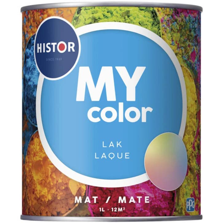 Histor MY color Lak Mat RAL 9016 | Verkeerswit 3L, Doe-het-zelf en Verbouw, Verf, Beits en Lak, Lak, Wit, Nieuw, Verzenden