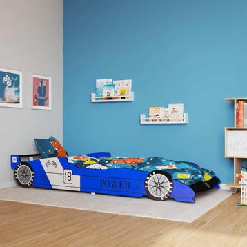 vidaXL Kinderbed raceauto blauw 90x200 cm, Verzenden, Nieuw
