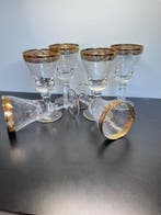 Drinkservies voor 6 - Kristal - Kisslinger 24kt goldrand