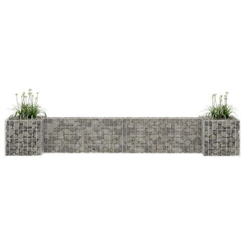 vidaXL Gabion plantenbak H-vormig 260x40x40 cm staaldraad, Tuin en Terras, 100 cm of meer, Verzenden, Nieuw, Metaal
