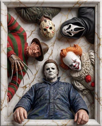 Makayhos - [Canvas] Horror Icons – Eternal Circle, Nieuw