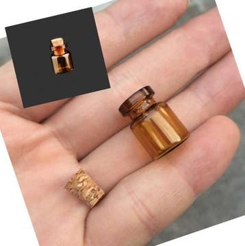 Set mini glazen flesjes, 50 stuks, 13x18x6 mm, Ophalen of Verzenden, Nieuw