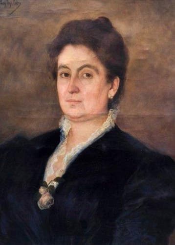 Nicolas Van de Eeden (1856-1918) - Ritratto di gentildonna, Antiek en Kunst, Kunst | Schilderijen | Klassiek