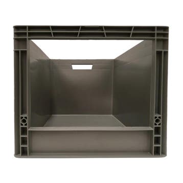 Magazijnbak, 600x400x340 mm, euronorm, grijs kunststof,, 40 tot 60 cm, 50 tot 75 cm, Ophalen of Verzenden, Nieuw