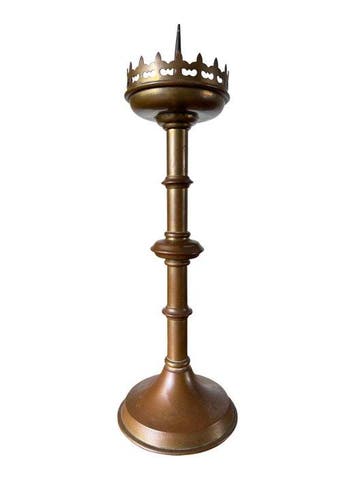 Kandelaar - Koper - Kerkkandelaar - 58 cm - 1,5 kg, Antiek en Kunst