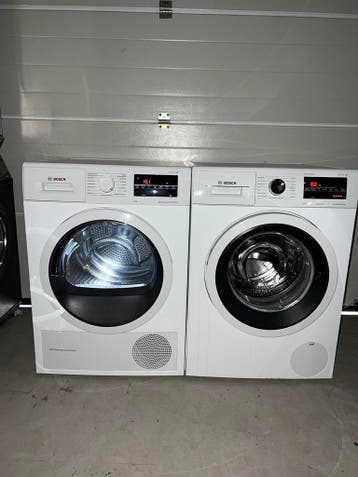 TOPSET! BOSCH 9KG WASMACHINE BOSCH 8KG WARMTEPOMPDROGER!, Energieklasse A of zuiniger, 1200 tot 1600 toeren, Minder dan 85 cm
