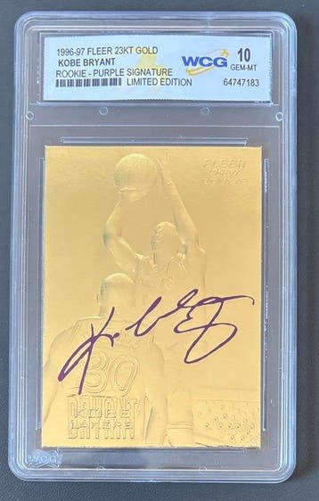 1996/97 Fleer 23KT Gold Kobe Bryant Rookie - Purple, Nieuw