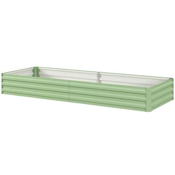 TRUUSK Verhoogd Stalen Plantenbed 241 x 90,5 x 30 cm - Bloem, Verzenden