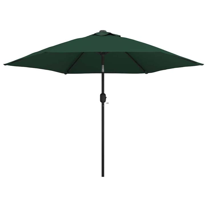 vidaXL Parasol met stalen paal 3 m groen, Tuin en Terras, Parasols, Nieuw, 3 tot 4 meter, Verzenden