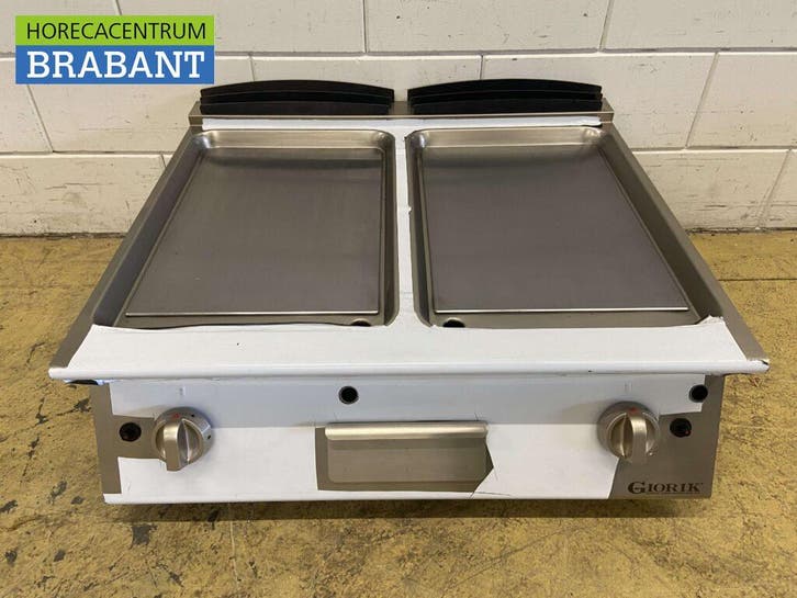 RVS Giorik bakplaat kookplaat grillplaat 2 zones 80 cm GAS, Zakelijke goederen, Horeca | Keukenapparatuur, Nieuw zonder verpakking