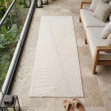Buitenkleed | Nova | Palmblad | Crème | 120x170 cm, Verzenden, Nieuw