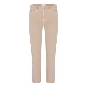 Cambio • beige fluwelen Piper cropped broek • 36, Cambio, Verzenden, Beige, Nieuw