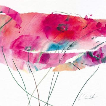 Kunstdruk Marta Peuckert - Modern Poppy IV 21x21cm, Verzenden, Nieuw